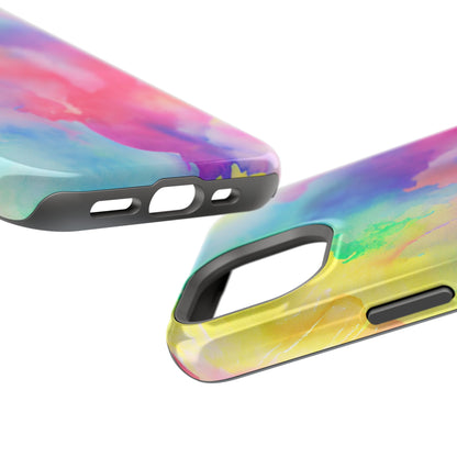 Pastel Watercolor Dream MagSafe iPhone Case – Slim Profile, Glossy Finish