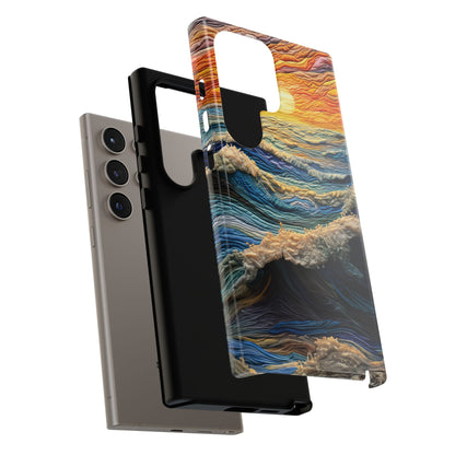 Textured Ocean Sunset Waves – Samsung Galaxy Series Case