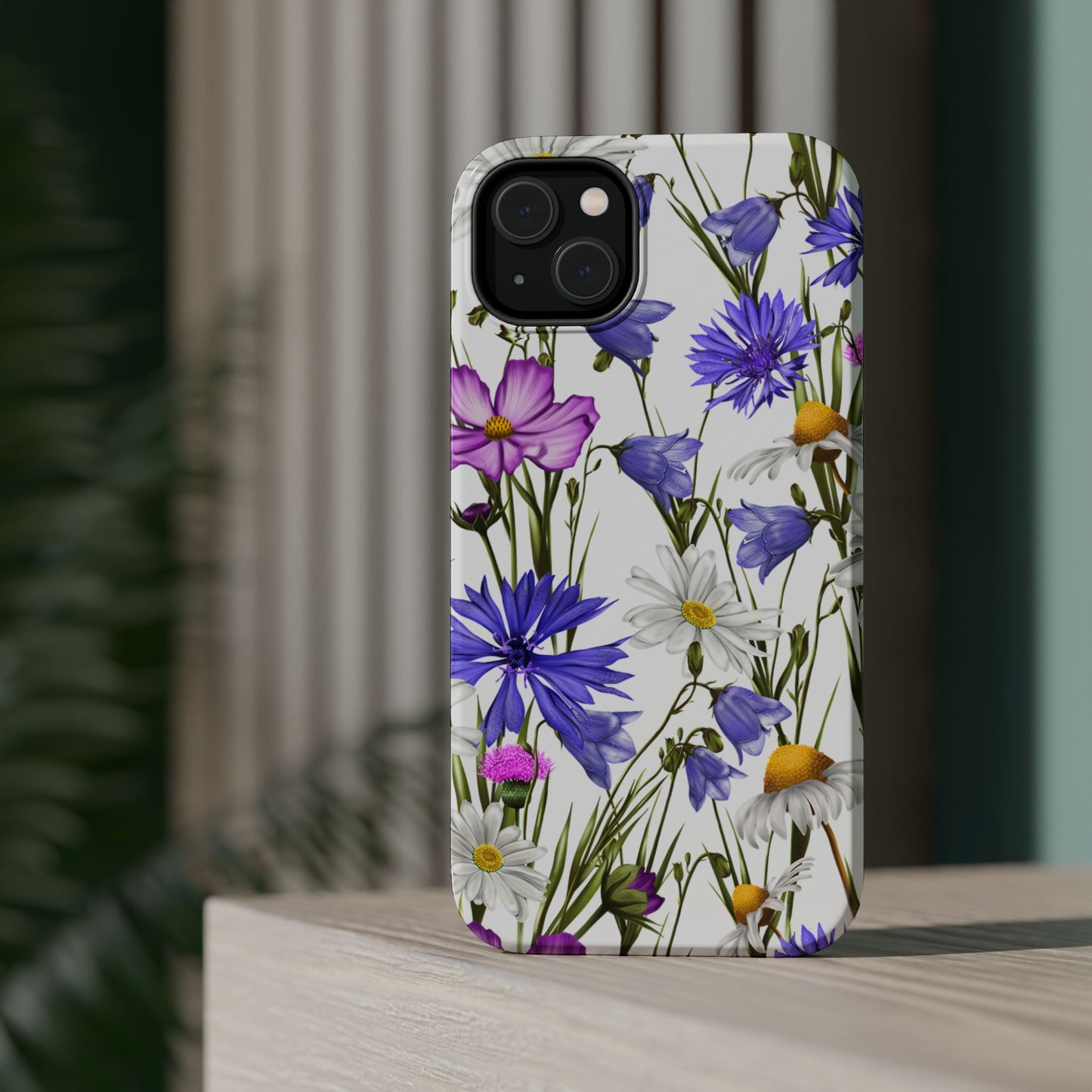 Wildflower Meadow MagSafe Case – Purple, Blue, and White Floral Design