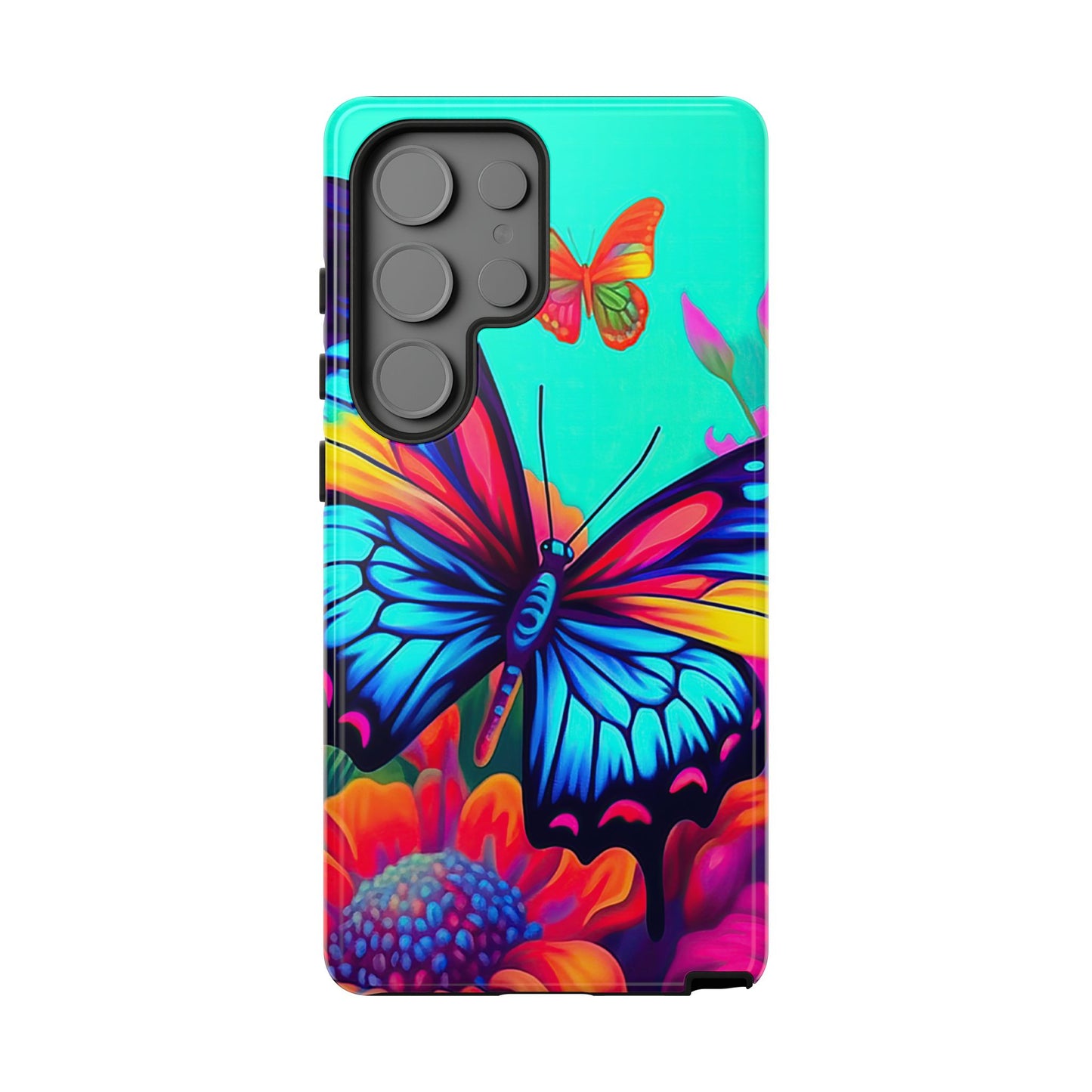 Vivid Butterfly & Floral Burst - Samsung Galaxy Case