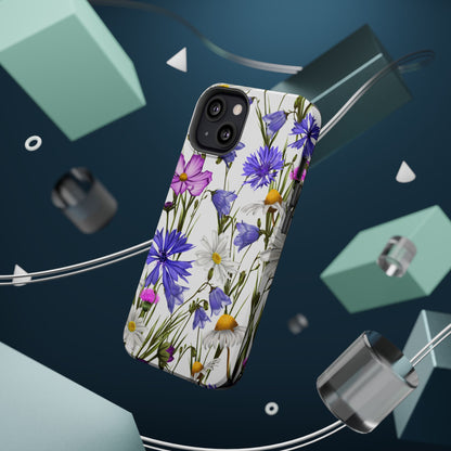 Wildflower Meadow MagSafe Case – Purple, Blue, and White Floral Design