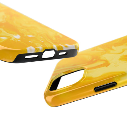 Luxe Yellow Marble iPhone Case – Stunning Golden Marble Texture