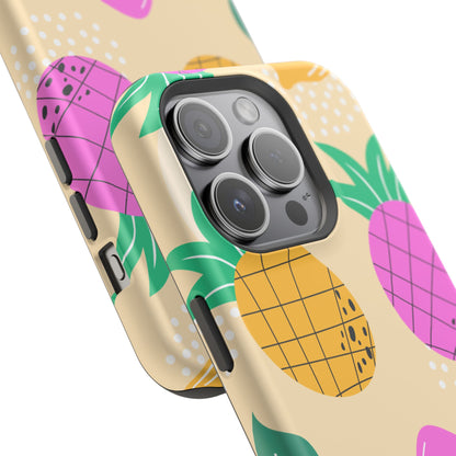 Tropical Pop MagSafe iPhone Case – Fun Pineapple & Lemon Design with Vibrant Summery Colors