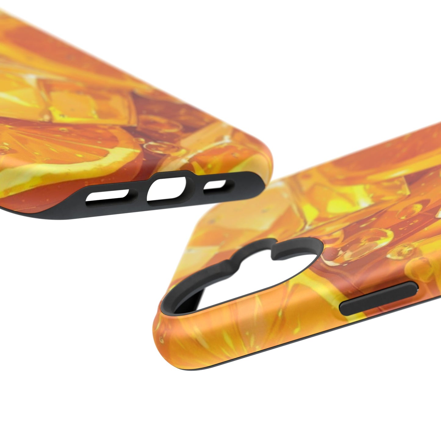 Citrus Splash MagSafe iPhone Case – Bright Orange Slices & Ice, Dual-Layer Protection