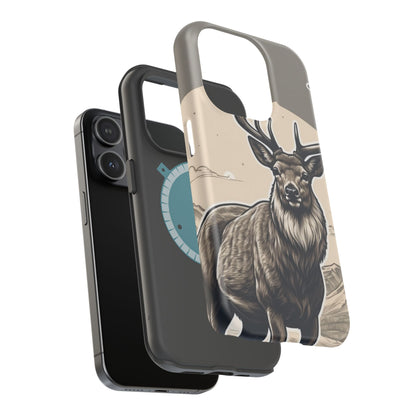 Monochrome Majesty – Regal Stag MagSafe iPhone Cases