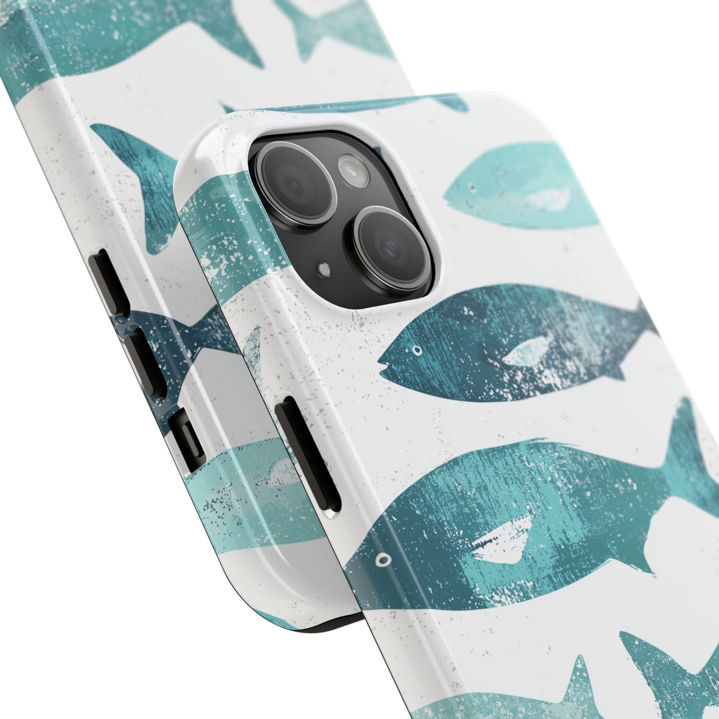 Vintage Blue Fish Print - iPhone Series Case