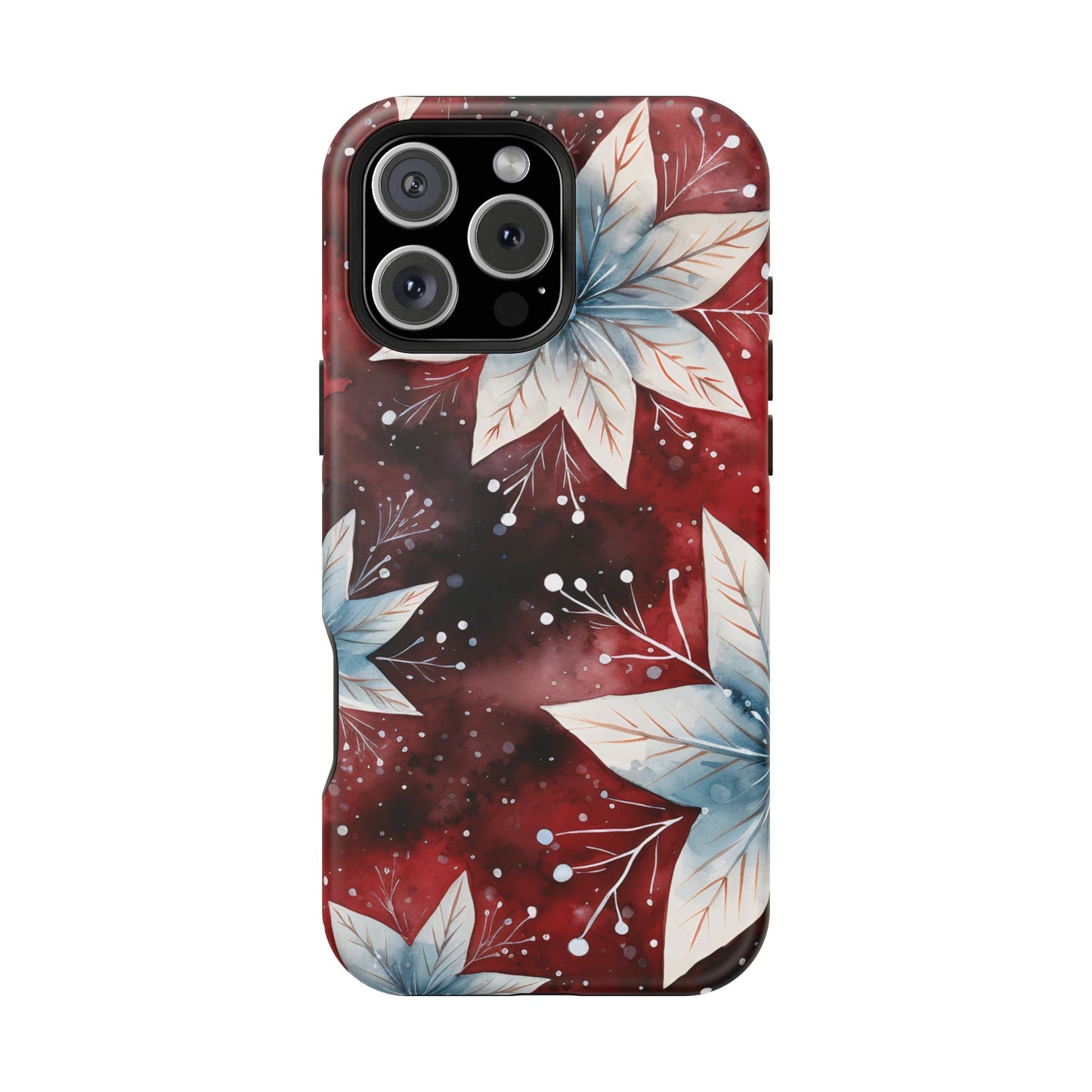 Winter Bloom Poinsettia – MagSafe iPhone Case