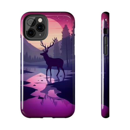 Twilight Elegance: Stag Reflection – iPhone Case