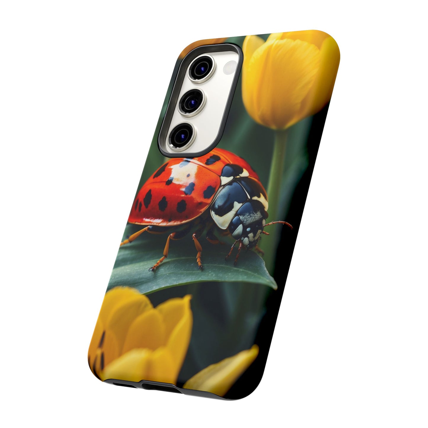 Samsung Galaxy Case: Vibrant Ladybug Amidst a Lush Yellow Flower Garden