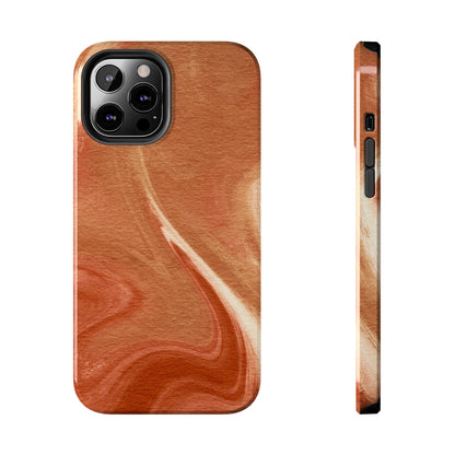 Earthy Terracotta Swirl MagSafe iPhone Case – Elegant Design with Magnetic Precision