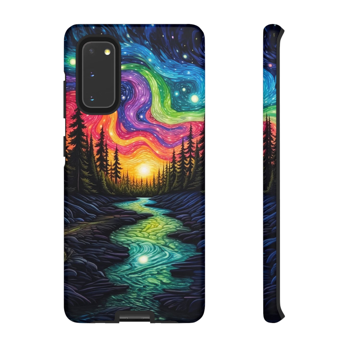 Celestial Nightscape Samsung Galaxy Case – Vibrant River and Starry Sky Design