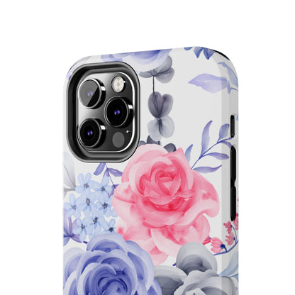 Elegant Blue Floral Watercolor Design – iPhone Case