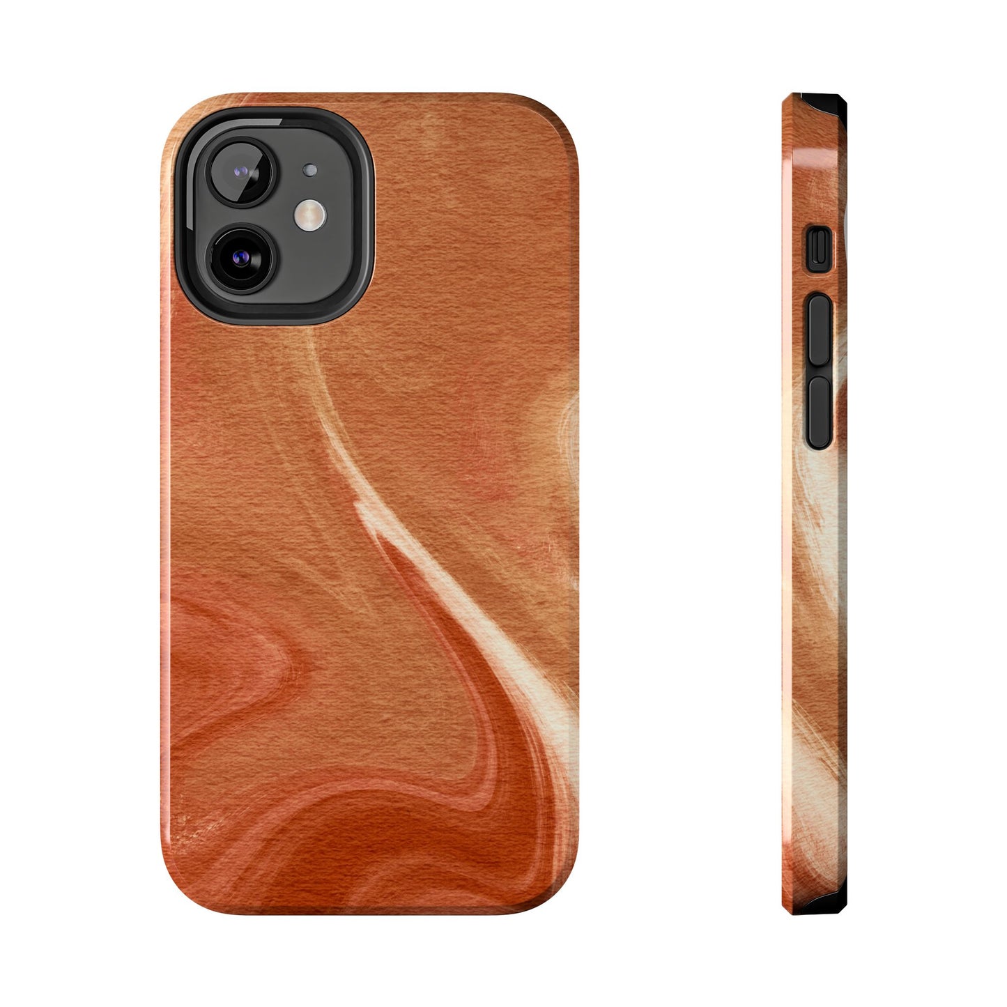 Earthy Terracotta Swirl MagSafe iPhone Case – Elegant Design with Magnetic Precision