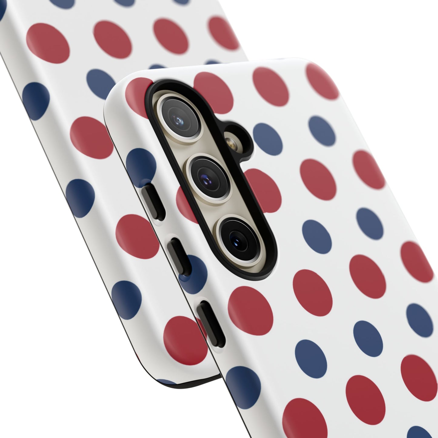 Patriotic Navy, White, and Red Polka Dot Samsung Galaxy Case