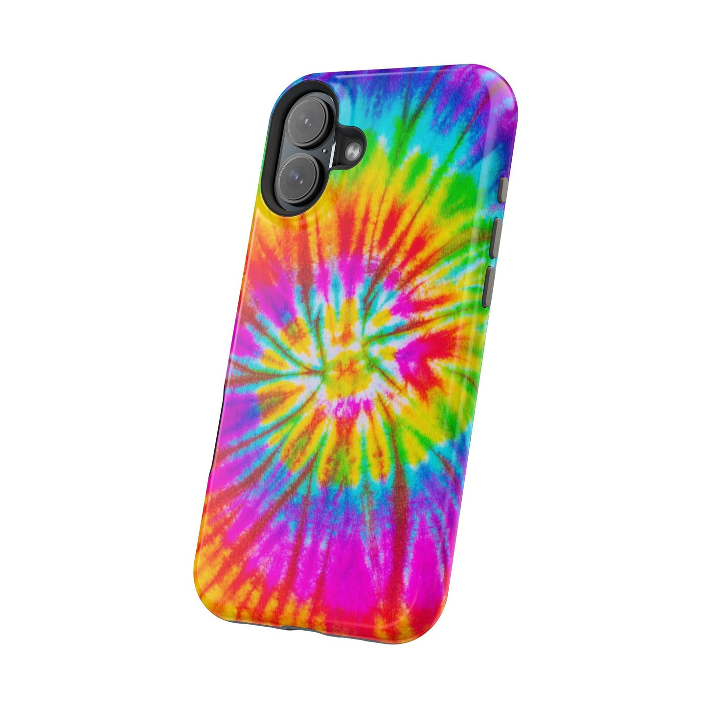 Rainbow Spiral Tie-Dye MagSafe Case – Vibrant Colors & Functionality