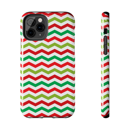 Vibrant Fiesta Chevron – Yellow Green, Green & Red Geometric Case