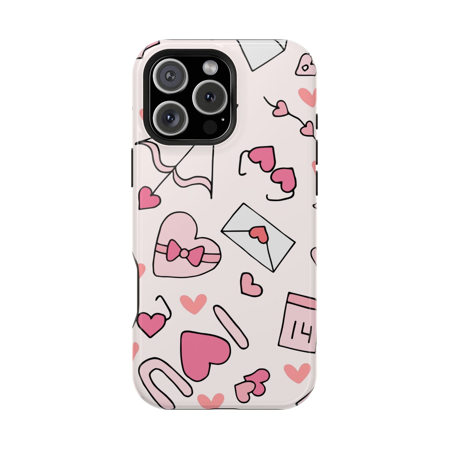 Valentine's Day Scribbles MagSafe iPhone Case