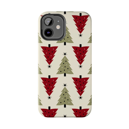 Retro Christmas Trees Pattern - iPhone Series Case