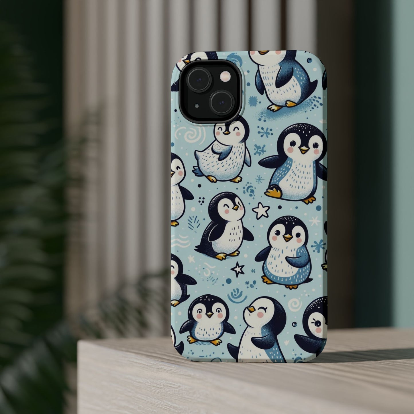 Cute Penguin Parade iPhone Case