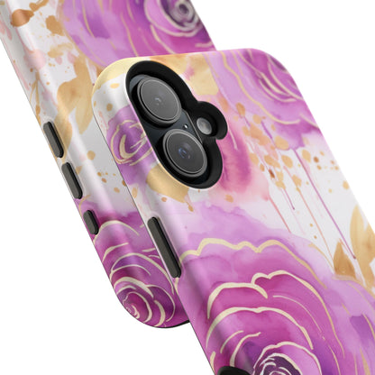 Radiant Purple & Gold Floral - MagSafe iPhone Series Case