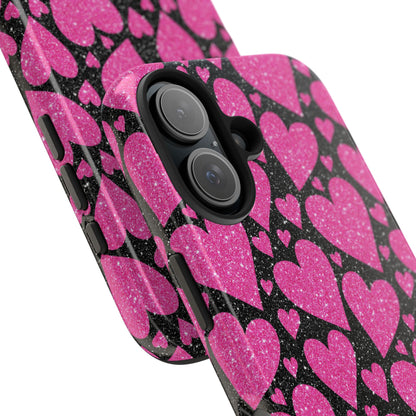 Glitter Hearts iPhone Case