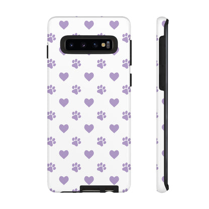 Paw Prints & Hearts – Samsung Galaxy Case, Cute and Durable Design