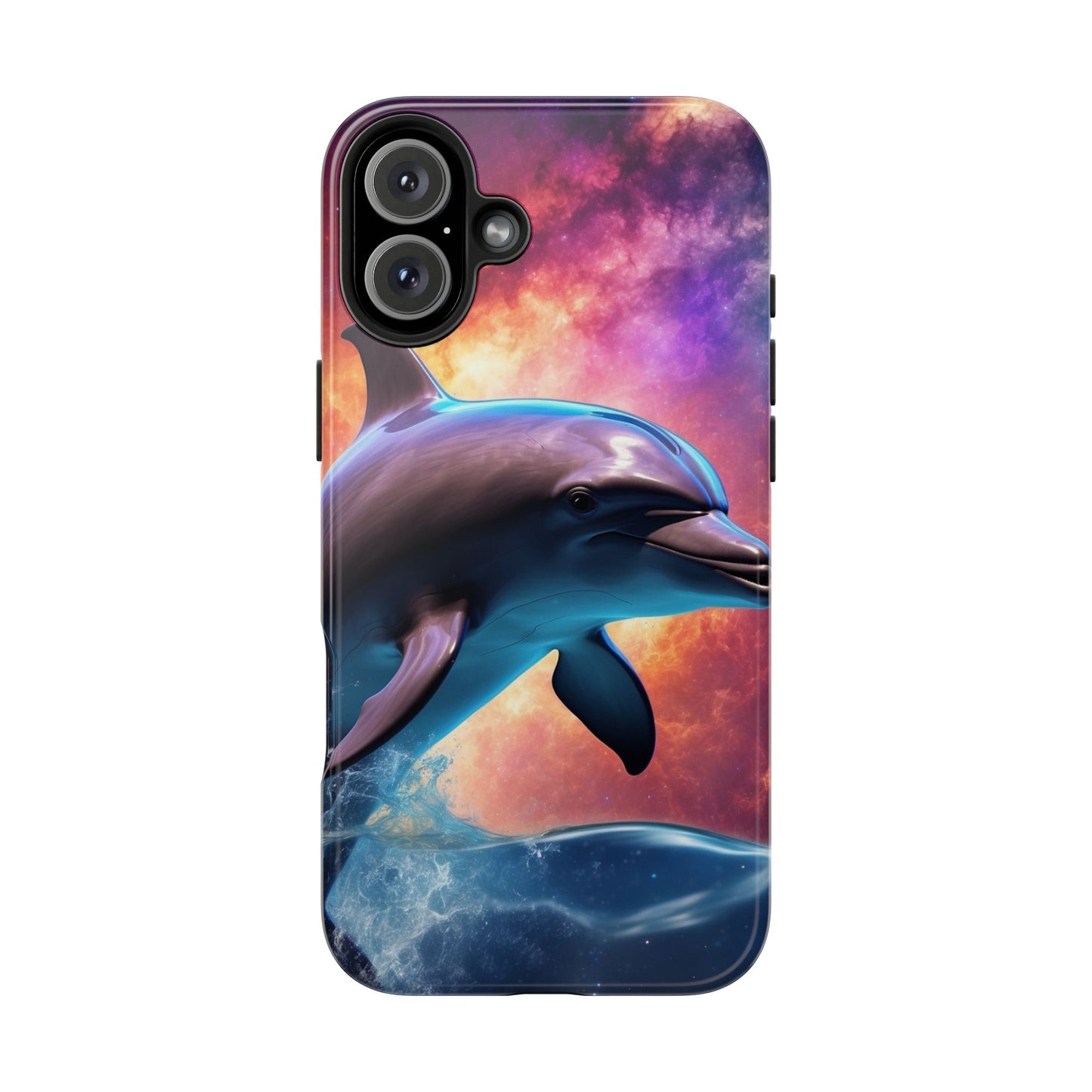 Cosmic Dolphin Galaxy Art - iPhone Case