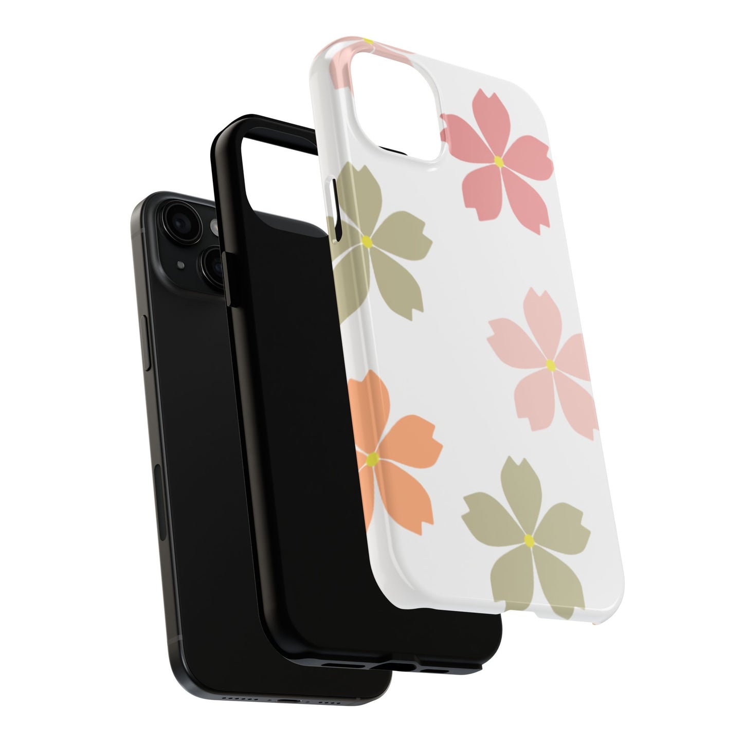 Pastel Sakura Blossom Tough iPhone Case – Durable Design with Soft Matte Finish