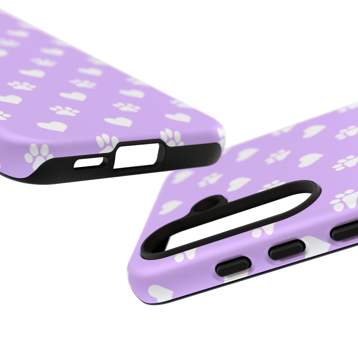 Lilac Paw Prints & Hearts – Samsung Galaxy Case