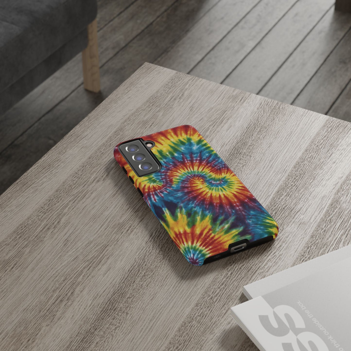 Vibrant Tie-Dye Swirl Samsung Galaxy Case – Retro Rainbow Design