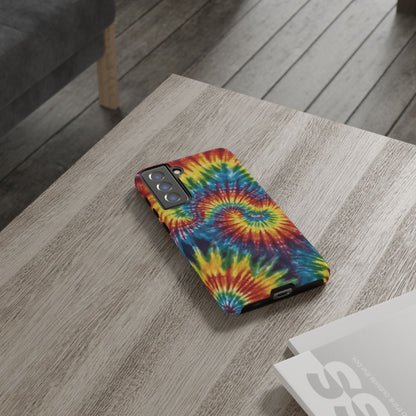 Vibrant Tie-Dye Swirl Samsung Galaxy Case – Retro Rainbow Design