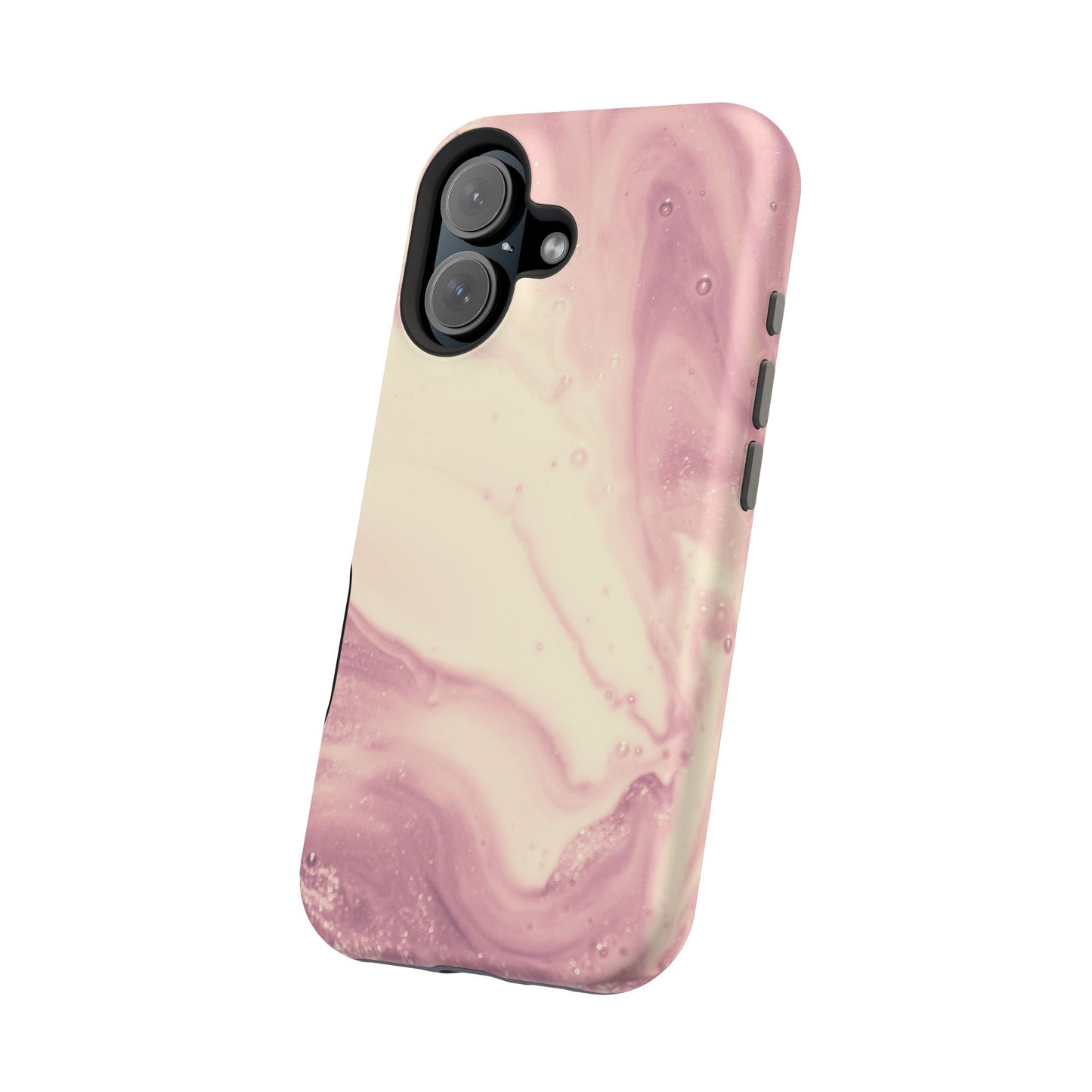 Blush Marble Glow – MagSafe Case with Pink & Rose Gold Marble Design