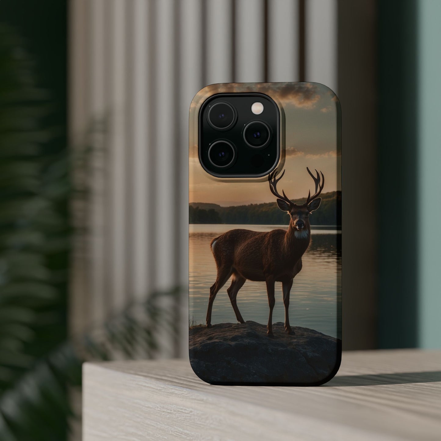 Majestic Stag at Sunset – MagSafe iPhone Case