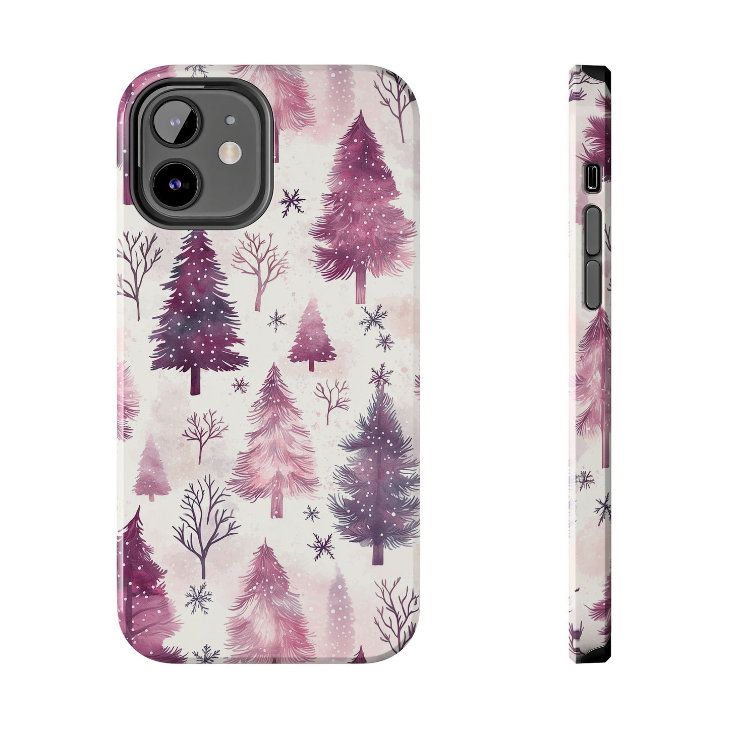 Winter Wonderland Purple Christmas Trees – iPhone Series Case