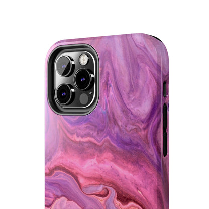 Lavender Dreamscape – iPhone Case with Pink & Purple Marble Swirl