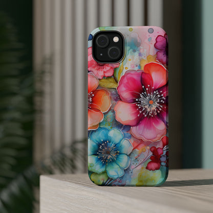 Vibrant Watercolor Floral Garden - MagSafe iPhone Series Case