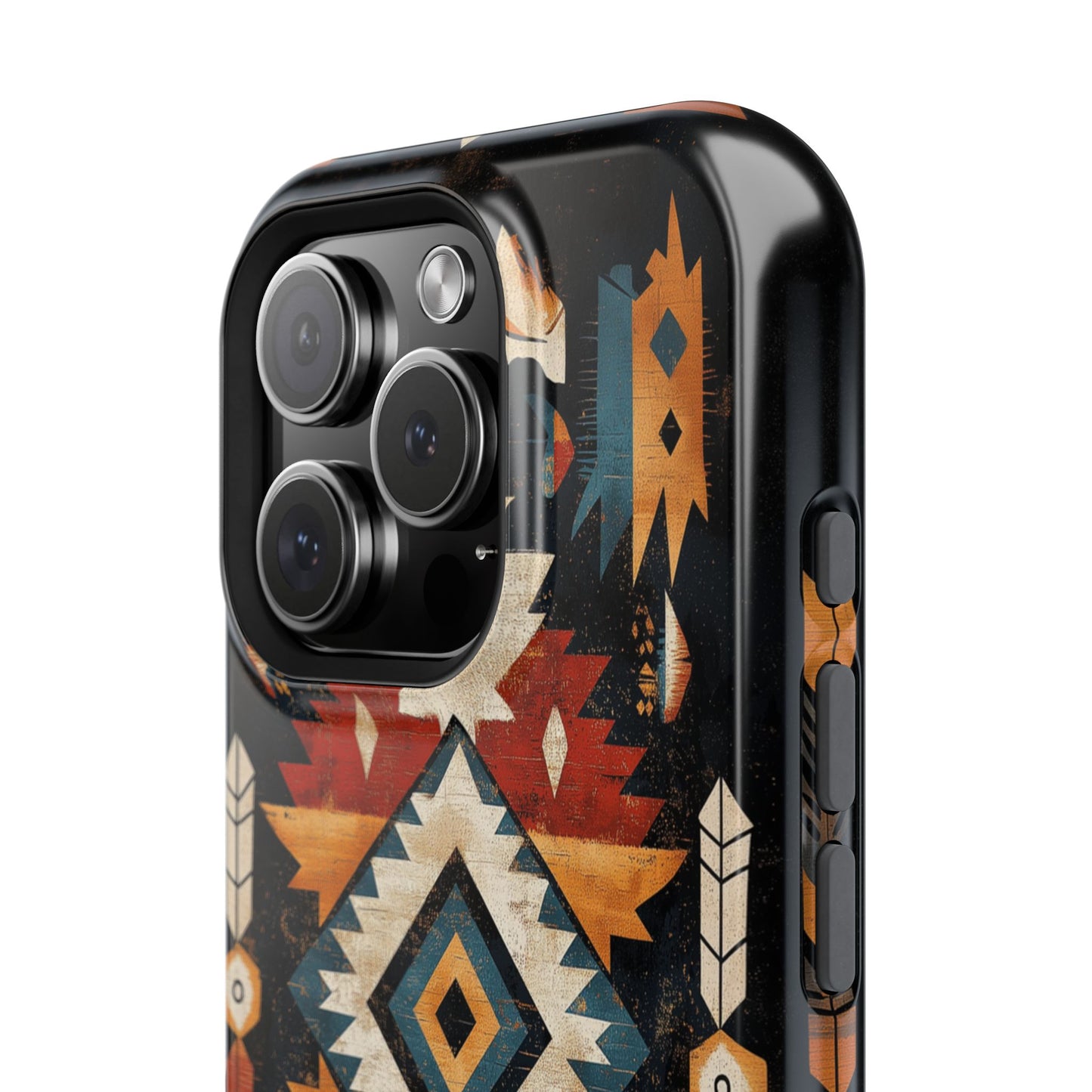 Southwestern Arrow & Diamond Tough MagSafe iPhone Case – Bold Tribal Design, Dual-Layer Protection