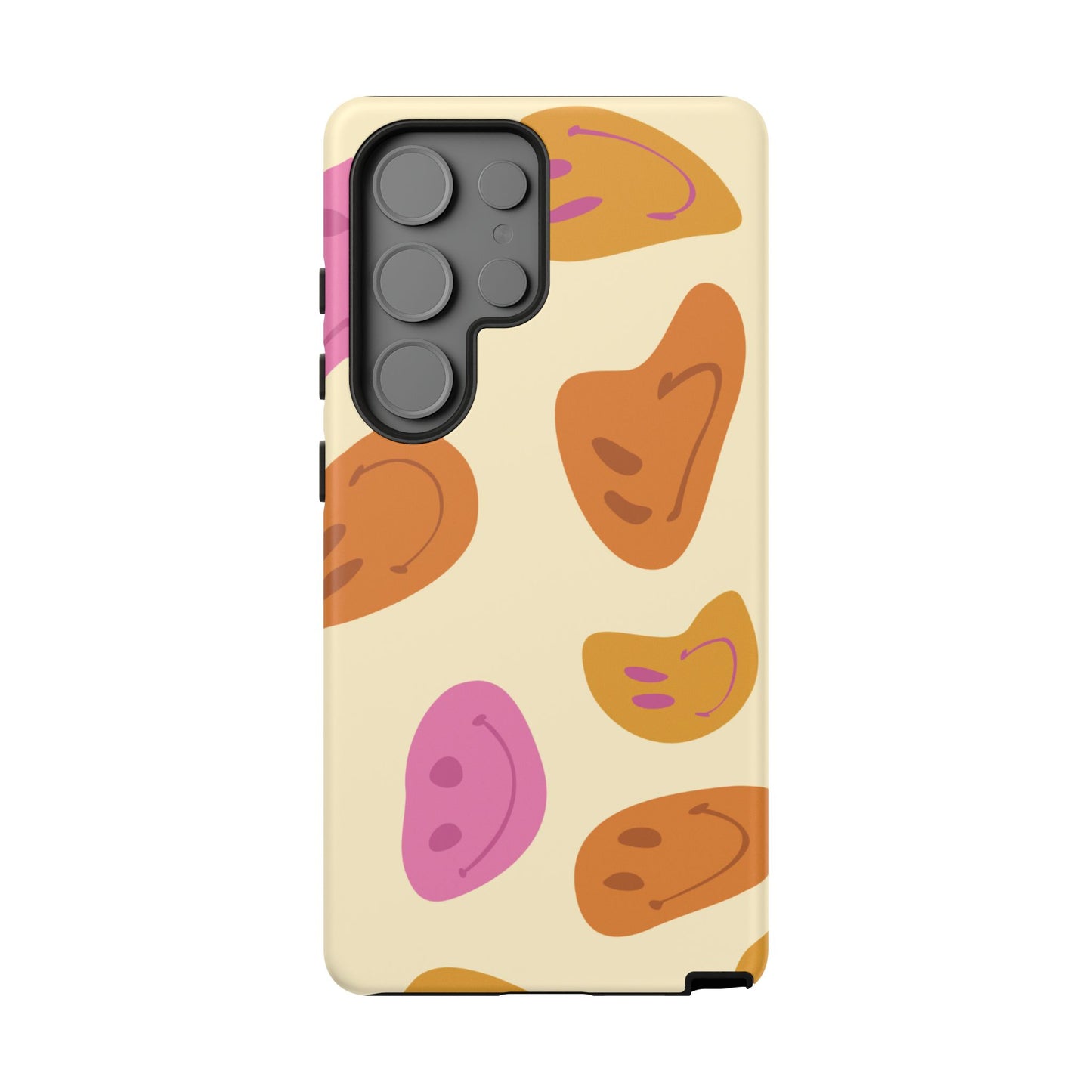 Retro Smiley Faces Samsung Galaxy Case – Shockproof, Matte Finish, Dual-Layer Protection