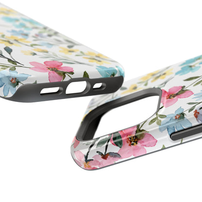 Watercolor Floral Bliss – MagSafe Case with Pastel Flower Design