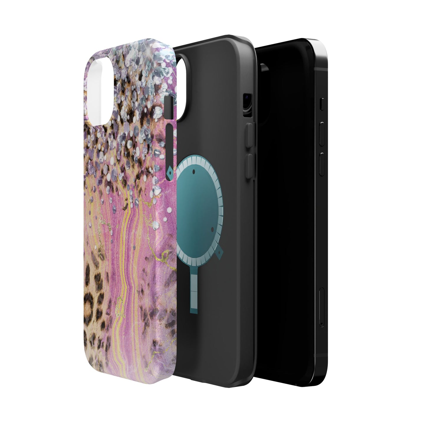 Glitter Glam Leopard – Magsafe iPhone Series Case