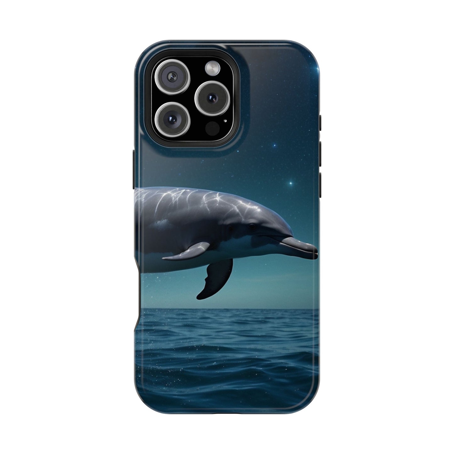 Midnight Ocean Dolphin - MagSafe-Compatible Case