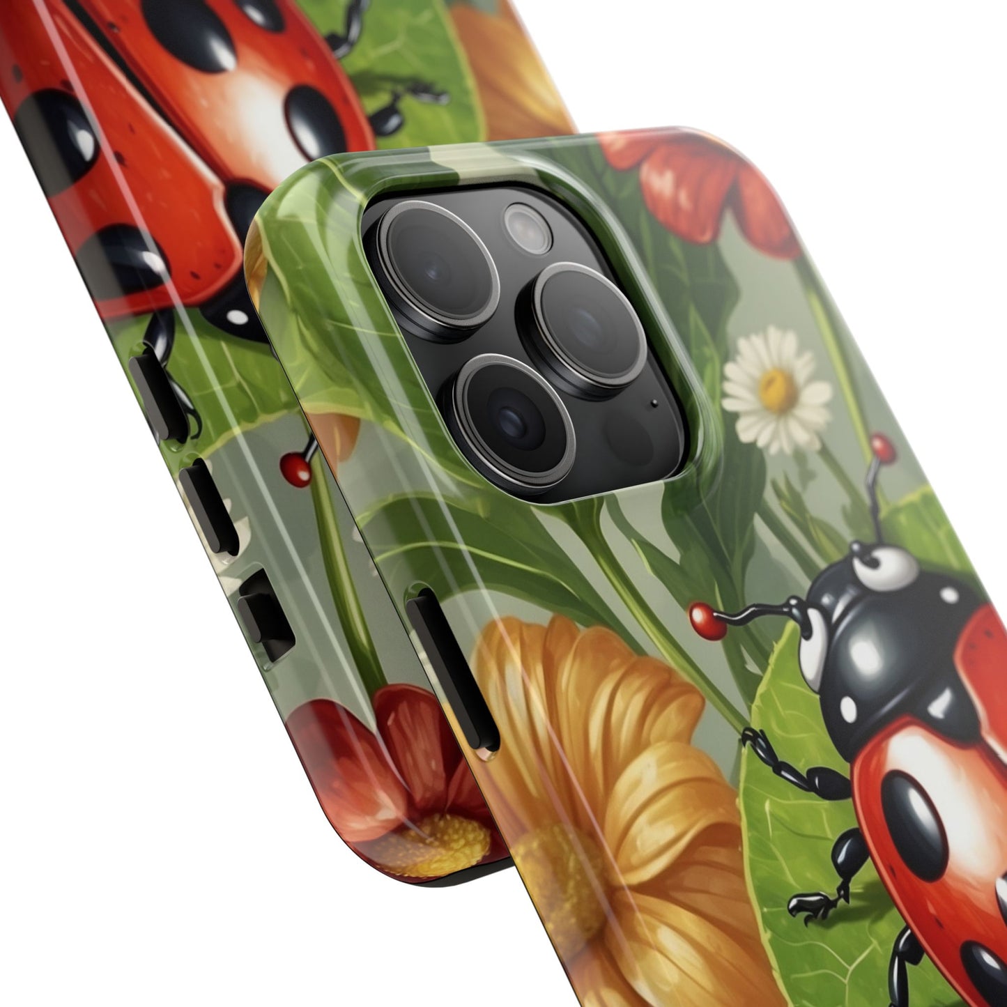 Ladybug Garden iPhone Case – Blooming Floral Art