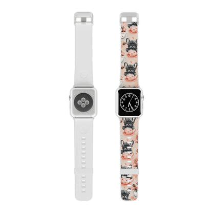 French Bulldogs in Heart Apple Watch Band