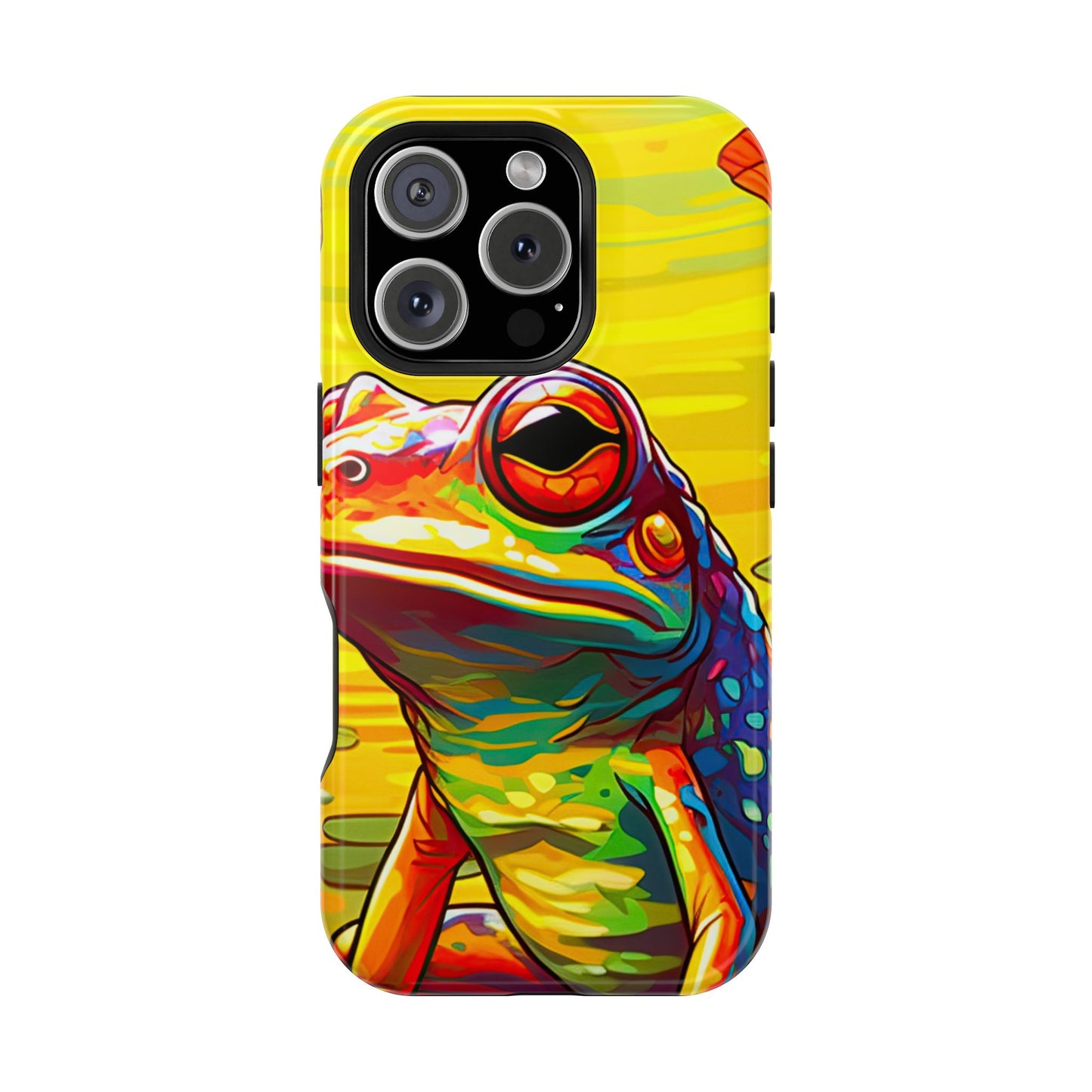 Vibrant Rainbow Frog Design – MagSafe iPhone Case