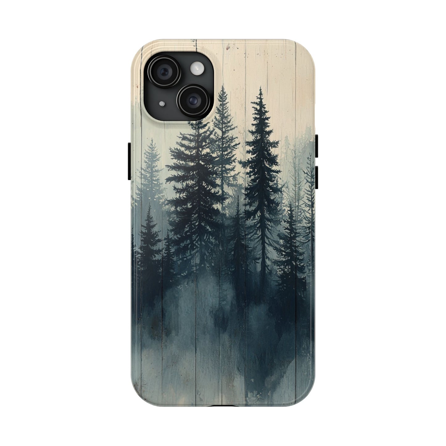 Misty Forest Wood iPhone Case - Nature-Inspired Protective Cover