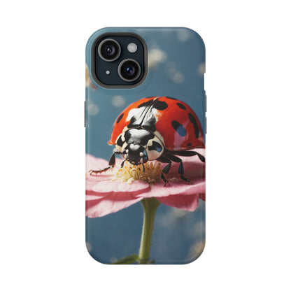 MagSafe iPhone Case: Floral Ladybug Delight