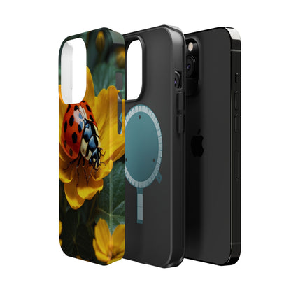 Yellow Blossoms with Bug Accent - MagSafe iPhone Case