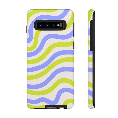Neon Wave Samsung Galaxy Case – Bold Dual-Layer Protection with 70s-Inspired Vibe