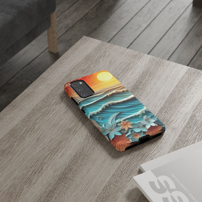 Tropical Sunset Paper Art Ocean – Samsung Galaxy Series Case