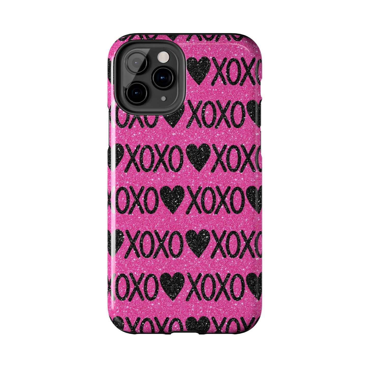 XOXO Glitter Hearts iPhone Case